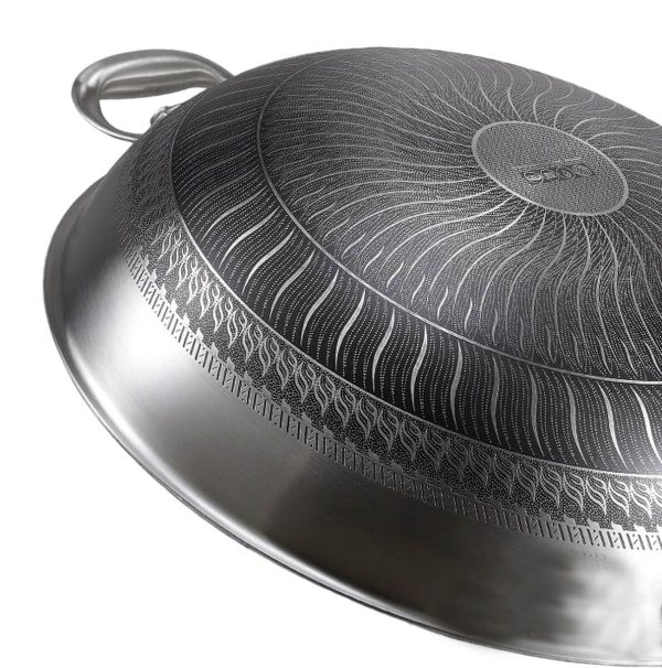Wok rozsdamentes acélból fedővel 32 cm - Image 3