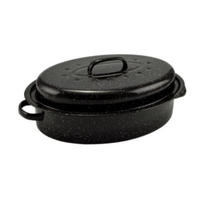 Zománcozott kacsasütő 37 x 26 cm, 3.5 literes fekete