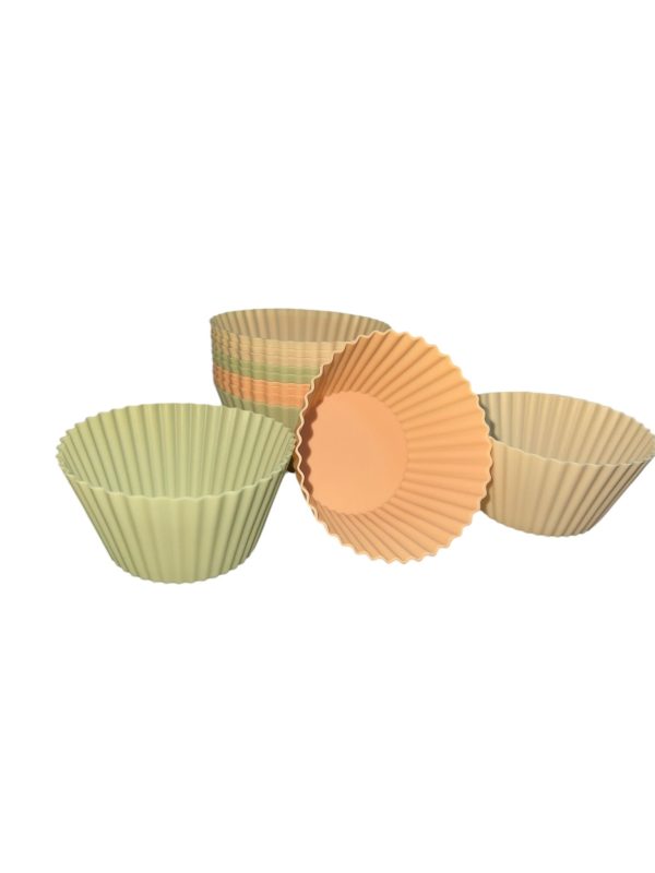Szilikon Muffin Sütőforma Szett különböző színben, hőálló szilikonból 12db - Image 4