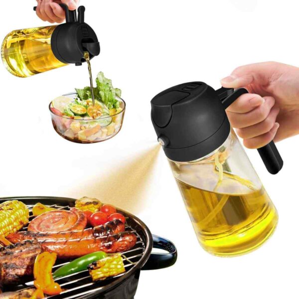 2 az 1 üveg olajpermetező, olajspray sütéshez és salátához 470ml