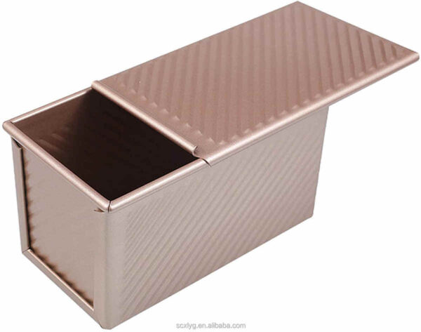 Tapadásmentes Kenyérsütő Forma Fedővel Rozéarany Színű - 550g - Image 4
