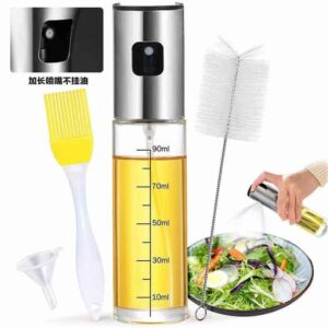 4 darabos, 100 ml-es olaj- és ecettartó üvegkészlet – Elegáns fűszerező megoldás modern konyhákba