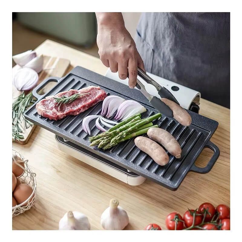 Öntöttvas grill lap 2 oldalas 50.5x23.5x1.5cm - Image 6