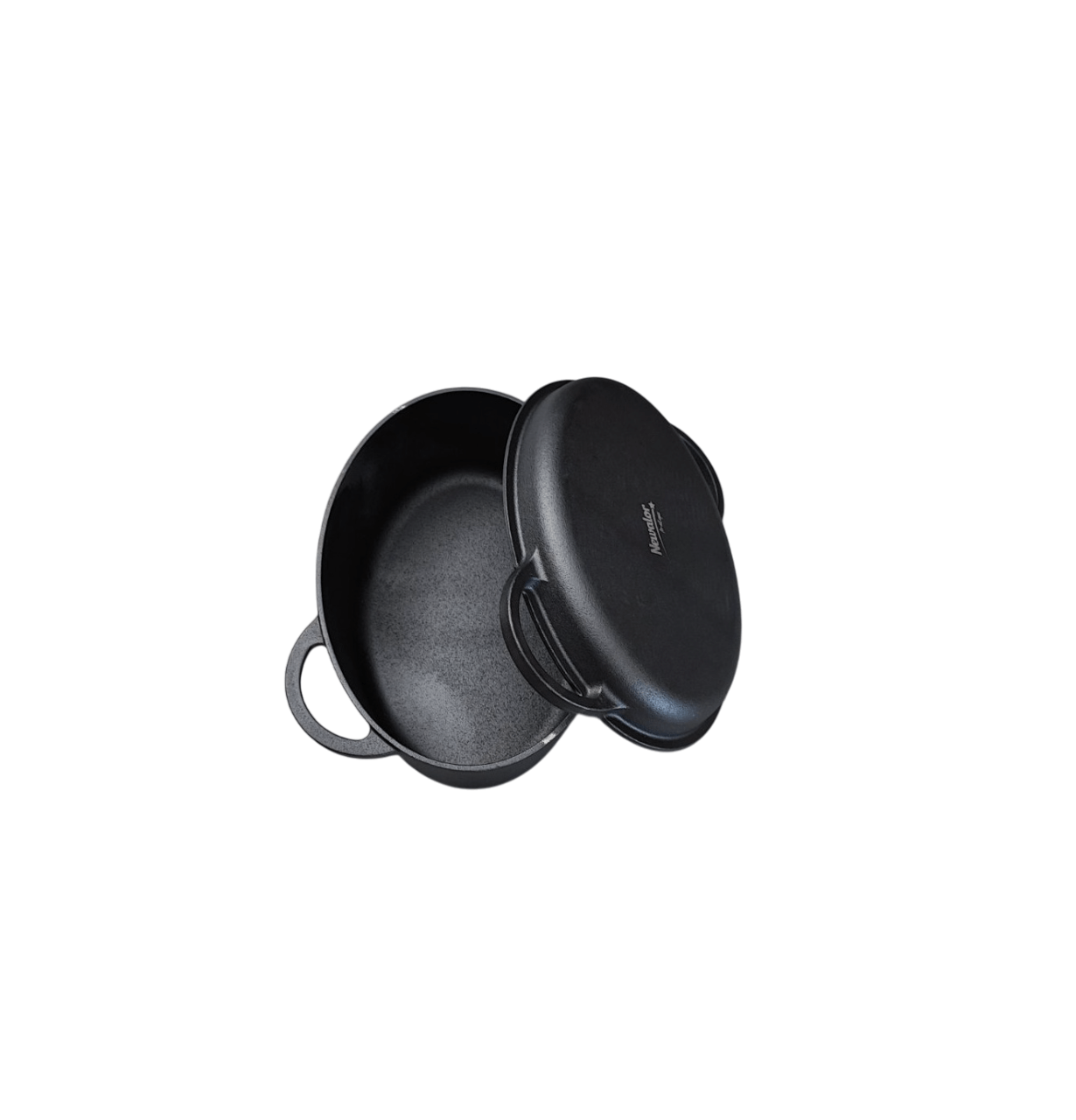 2-in-1 Öntöttvas Kacsasütő Lábas – Fedővel és Fogantyúval 38×26×12cm