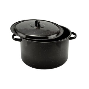 Zománcozott fekete lábas fedővel – 30cm, 10,5 liter