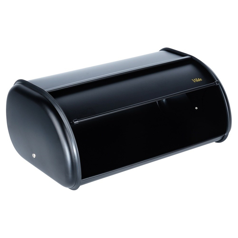 Rozsdamentes acél kenyértartó – fekete, 43×27,5×18,5 cm - Image 3