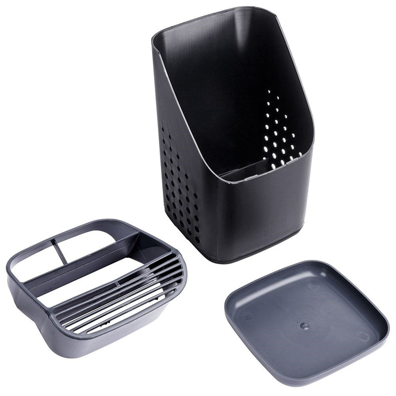 Evőeszköztartó – fekete, grafitszürke betétekkel - Image 3