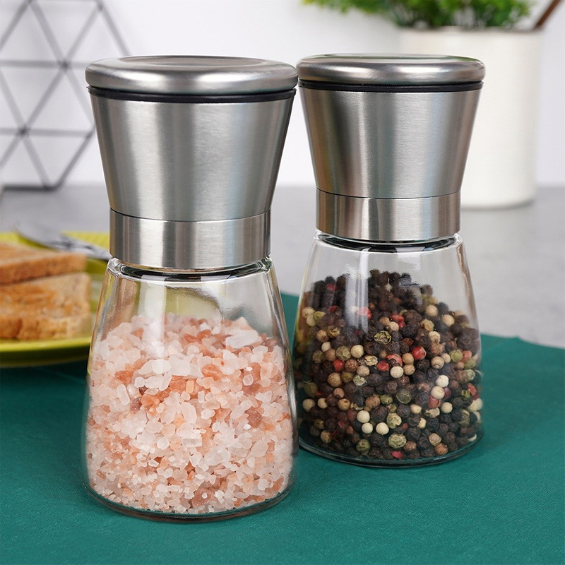 Kézi só- és borsőrlő készlet – 2 db üveg tartállyal - Image 2