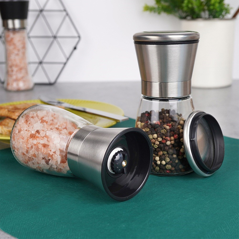 Kézi só- és borsőrlő készlet – 2 db üveg tartállyal - Image 4