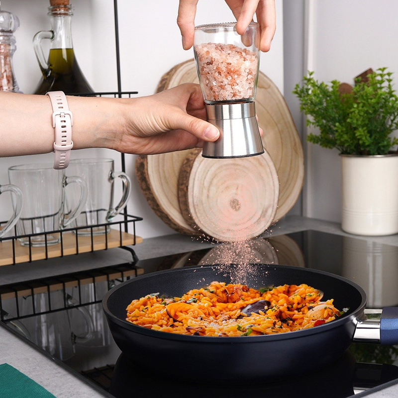 Kézi só- és borsőrlő készlet – 2 db üveg tartállyal - Image 5