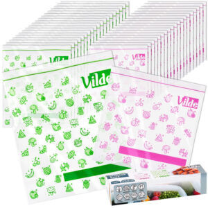 Visszazárható ételtároló tasak szett – 40 db 20,5×21 cm + 24×29 cm