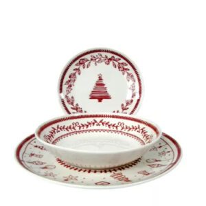 Tognana Magia Madison porcelán étkészlet – 18 db (piros dekor)