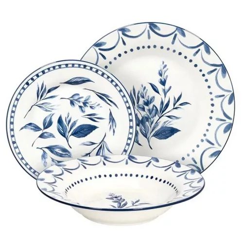 Tognana Olimpia „Blue Loira” porcelán étkészlet – 18 részes