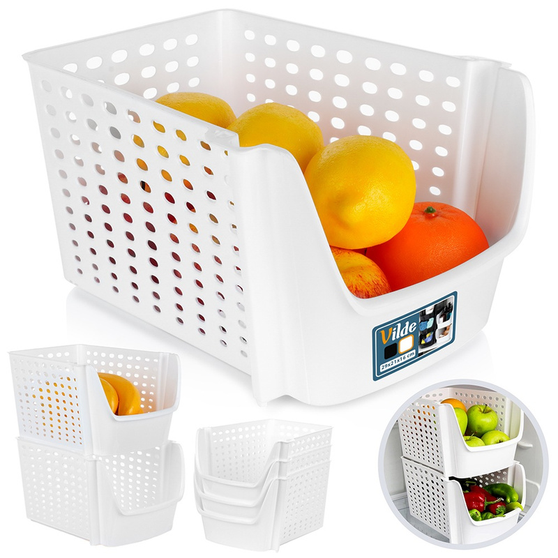 Zöldség- és gyümölcstároló kosár – fehér, 29×21×16 cm - Image 10