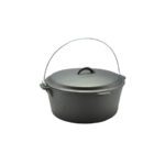 Öntöttvas bogrács-lábas fedővel (Holland sütő / Dutch Oven) 7,2 L – 30×14 cm
