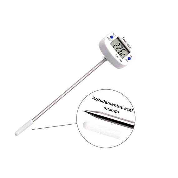 Digitális Maghőmérő Rozsdamentes Szondával – -50°C–300°C, forgatható fej - Image 8