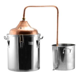 Réz–inox pálinkafőző szett ECO – 50 literes, 25 literes hűtőedénnyel