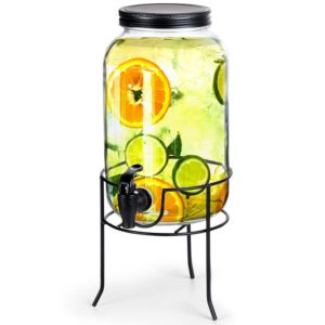 Italadagoló csappal és állvánnyal, fekete, 3,2 L