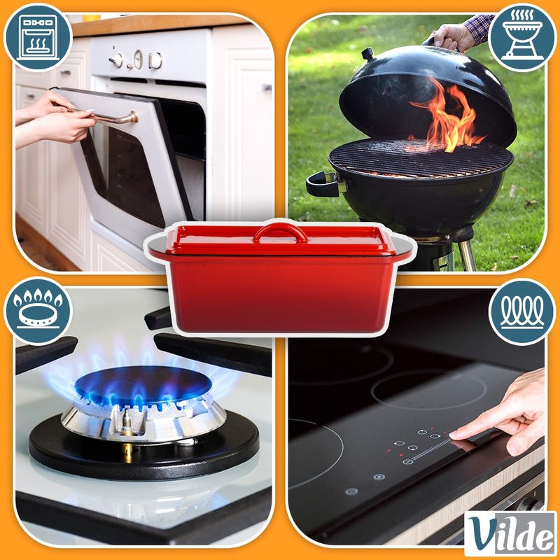 Zománcozott öntöttvas kenyérsütő 35 × 14 cm, 3 liter - Image 7