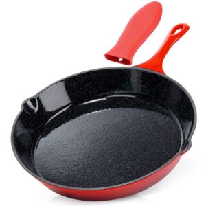 Zománcozott öntöttvas serpenyő 20 cm szilikon nyélvédővel