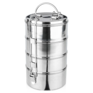 4 szintes rozsdamentes ételhordó, 4 × 900 ml